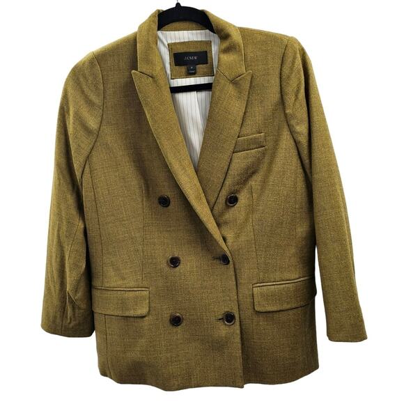 J Crew Blazer Womens Size 6 Wool Olive Green Corp Career Stretch Pockets J.Crew - Picture 12 of 15